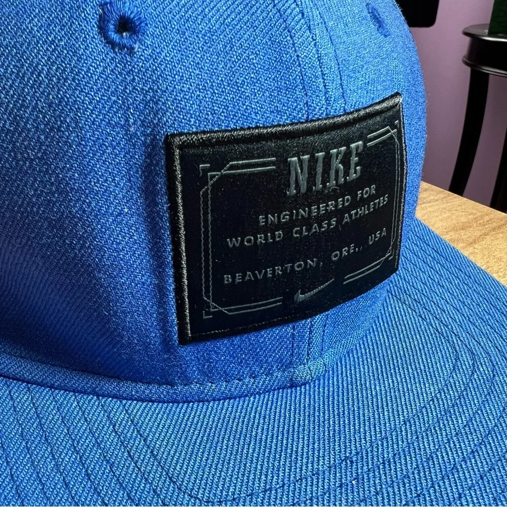 Nike: Engineered For World Class Athletes: Beaverton, Oregon - Blue Wool OS Hat - Picture 3 of 9